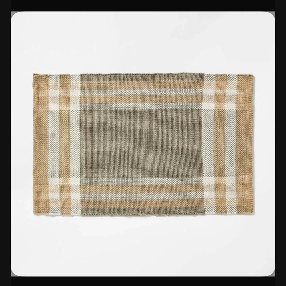 Threshold Studio McGee 2x3‎ Plaid Indoor/Outdoor Scatter Accent Rug Green Target